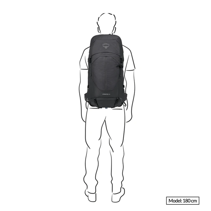 Osprey Stratos 44 Backpack Tunnel Vision Grey 2 Osprey Stratos 44 Backpack Tunnel Vision Grey - Afbeelding 2